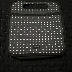 Thirty One Black and White Polka Dot Tote